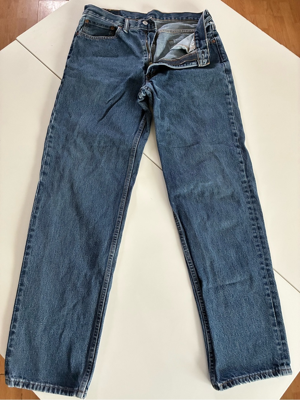 LEVI’S 550 W33 L34 STRAIGHT LEG CLASSIC TIMELESS CASUAL BLUE WASHED DENIM JEANS